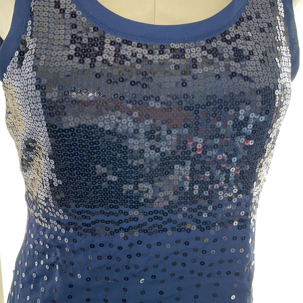 The Limited Navy sequins top , sleeveless , tank